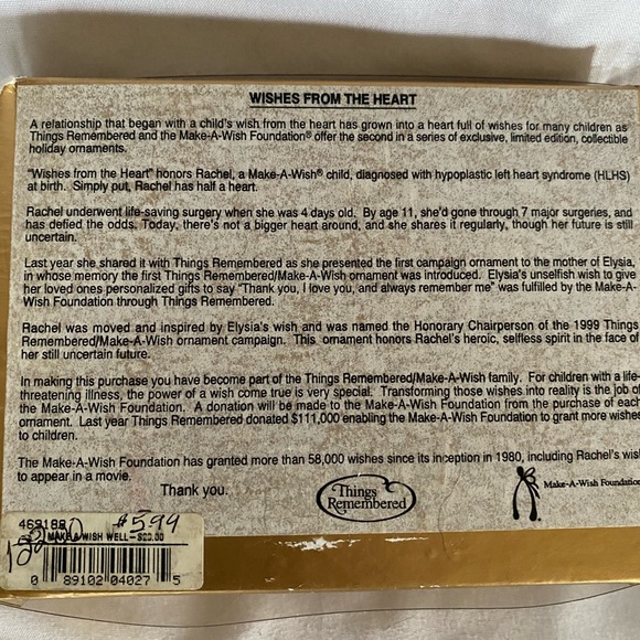 Make A Wish Pewter 3 Bears at the Wishing Well Ornament 1999 - Picture 3 of 4